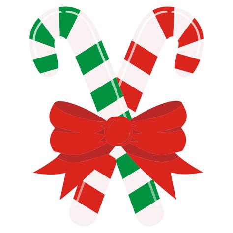 Candy Canes With A Bow Free Svg
