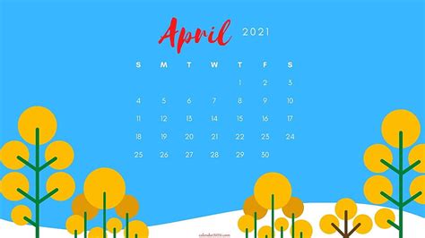 April 2021 Calendar Hd Wallpaper Pxfuel