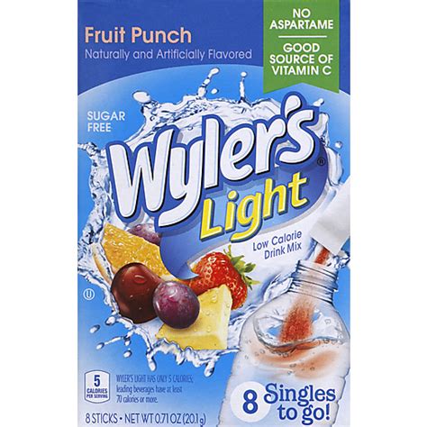 Wylers Light Drink Mix Low Calorie Fruit Punch Fruta Y Berry Selectos