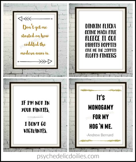 The Office Printable Art Quotes Psychedelic Doilies
