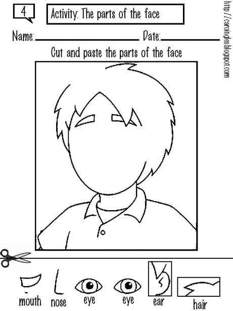 8 Parts Of The Face Worksheet For Preschool Ingles Para Preescolar