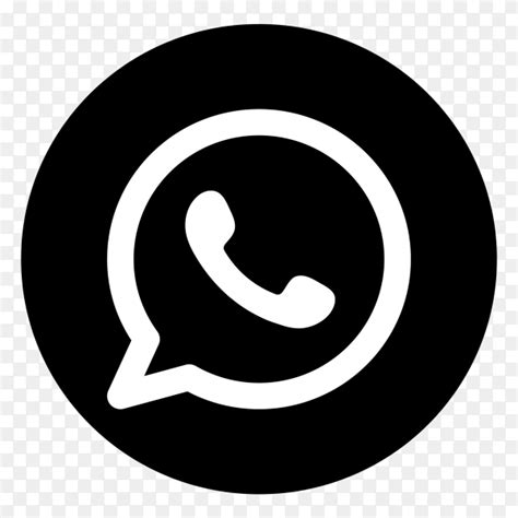 Black Circle Whatsapp Logo Clip Art Png Similar Png