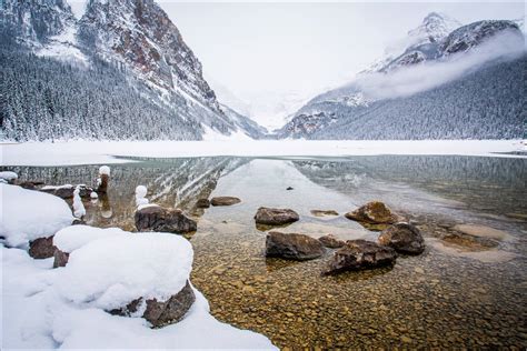 Winter In Lake Louise Snow Ice And Water Christopher Martin Photography