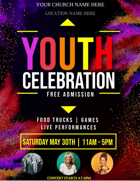 Copy Of Church Youth Celebration Event Flyer Template Postermywall