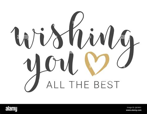 Handwritten Lettering Of Wishing You All The Best Template For Banner