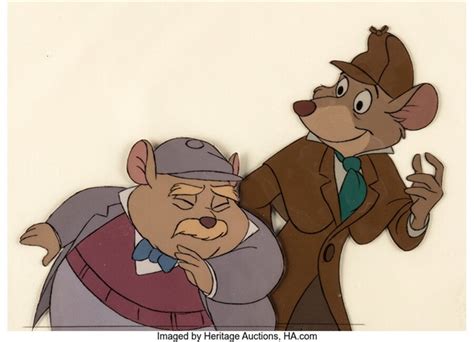 The Great Mouse Detective Basil And Dawson Production Cel Walt Disney
