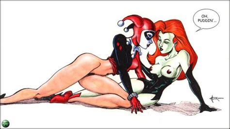 T Catt Erotic Artwork Harley Quinn And Poison Ivy Lesbian Sex Sorted