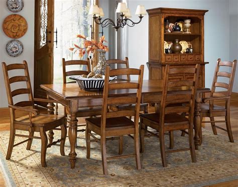 Vintage Oak Rectangular Dining Table And Chair Set By Aamerica