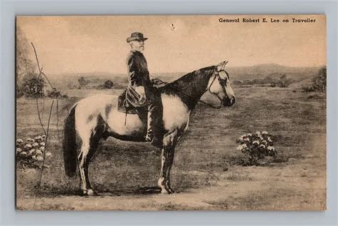 Postcard General Robert E Lee On Horse Traveller Civil War O25 1149