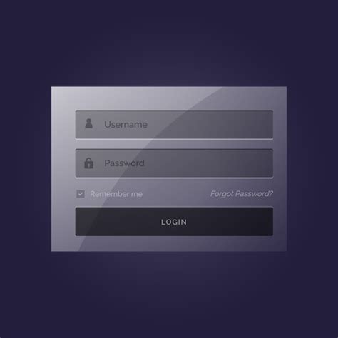 Abstract Dark Login Form Template Vector Free Downloa