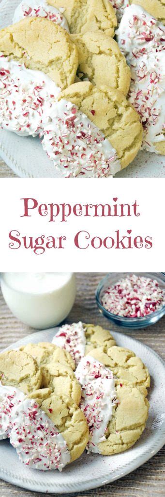 How to make the best sugar cookies! Easy Peppermint Sugar Cookies are the Best Christmas ...