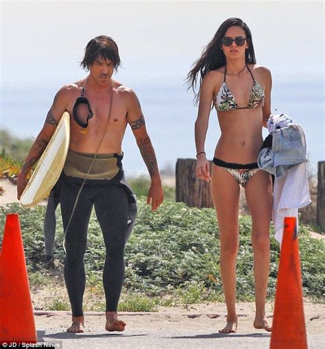 Anthony Kiedis Takes Girlfriend Wanessa Milhomem Surfing