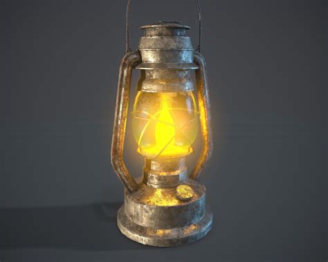 3D asset game-ready Old Kerosene Lamp | CGTrader