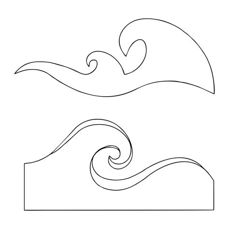8 Best Images Of Free Printable Wave Stencil Printable Ocean Waves