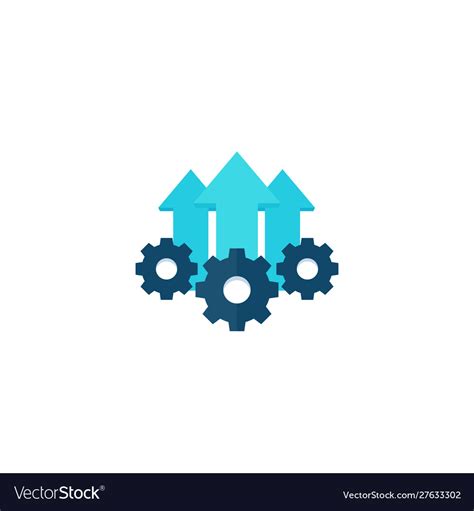 Operational Excellence Production Growth Icon Vector Image