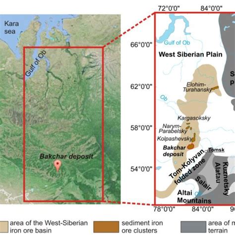 Overview Map Of Western Siberian Iron Ore Basin And Bakchar Deposit
