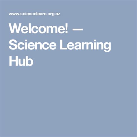 Welcome — Science Learning Hub Learning Science What If Questions