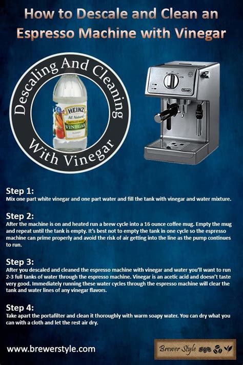 Halfway through the brew cycle, turn off the coffeemaker and let it sit for 30 minutes. How To Descale And Clean An Espresso Machine With Vinegar ...