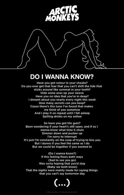 Cm that the nights were mainly made the same. Arctic Monkeys - Do I Wanna Know?. | Posted by ethel466 on ...