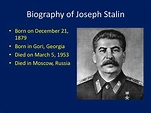 Biography of joseph stalin