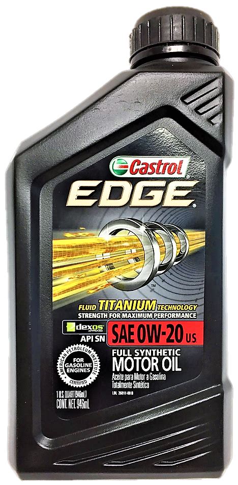 Castrol Edge Full Synthetic Sae 0w 20 Dexos1 Api Snilsac Gf 5