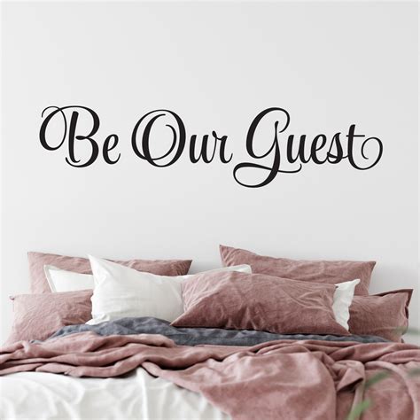 Be Our Guest Vinyl Wall Decal 2 Entry Wall Art Entrance