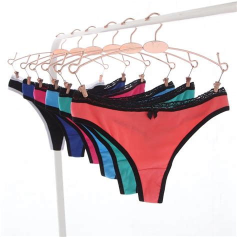 Ixuejie 6pcslot 100 Cotton M L Xl Women Sexy G String Fashion Panties Womens Thongs Briefs