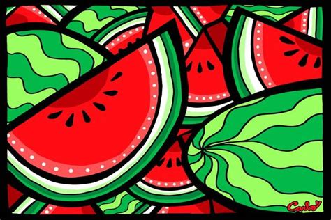 Watermelons Artwork Pop Art Food Pop Art Illustration Pop Art Painting