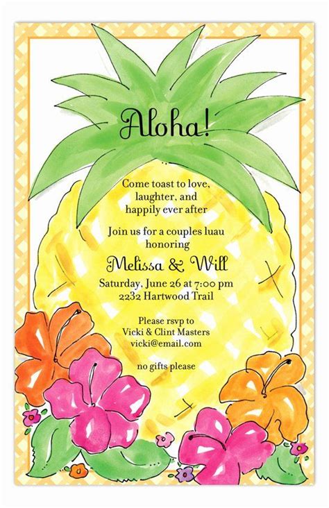 Hawaiian Theme Party Invitations Printable Free Printable Templates