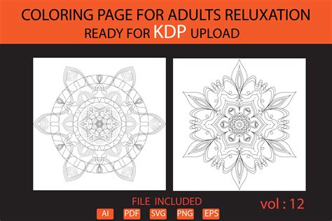 Adults Coloring Page Svg Bundle Pack Graphic By Kamrun82 · Creative Fabrica