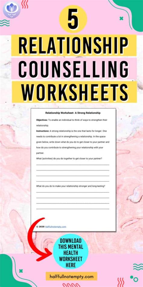 Relationship Worksheets 7 Optimistminds