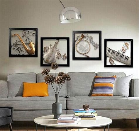 With stas picture rail and picture hangers you can hang wall decorations quickly and easily. Modern Home Decoration Metal Wall Art 3D Musical ...