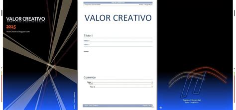 Valor Creativo Word Templates 2003 2007 2010 Or 2013 Free