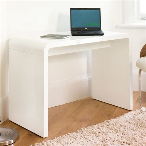 Hudson Computer Desk Rectangular In White High Gloss £19995