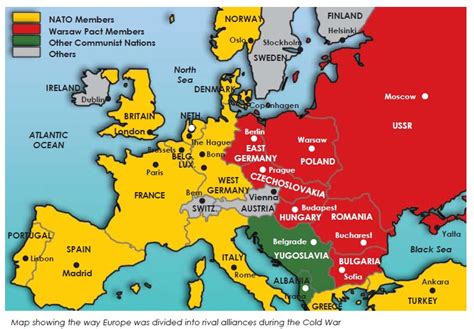 Cold War Europe Map Carolina Map