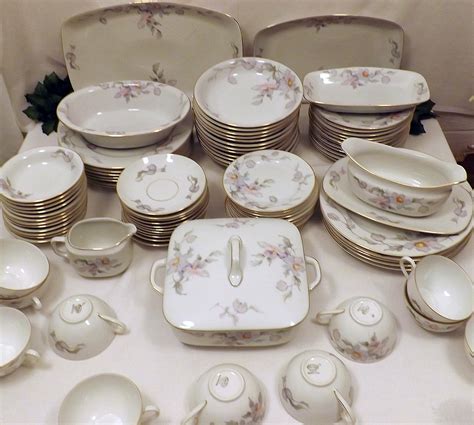 40s Porcelain China Dinnerware Set For 10 12 Epiag Aich 88 Pcs By