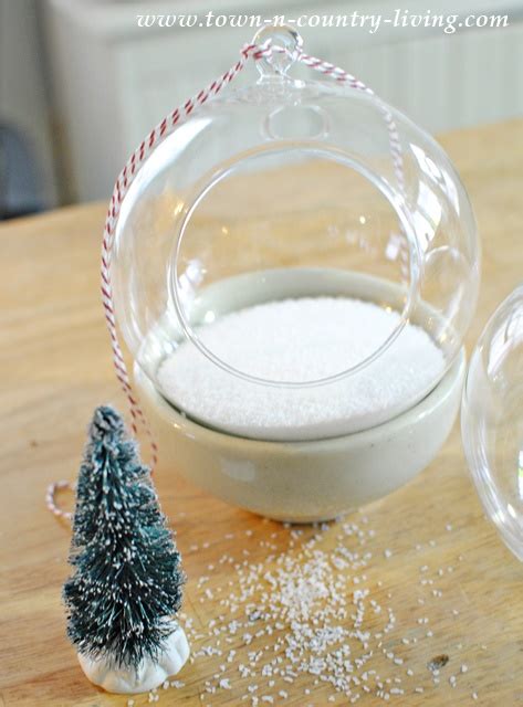 Diy Hanging Snow Globes Town And Country Living