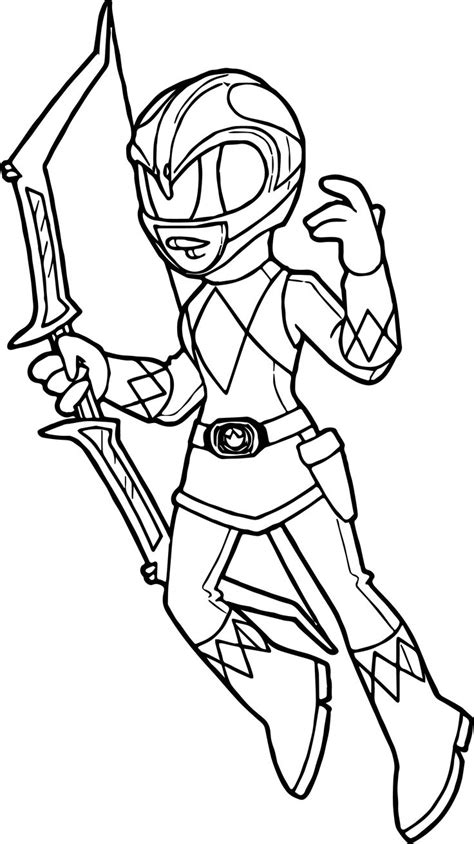 Isn't just another kid's coloring book! cool Power Rangers Pink Ranger Coloring Page | Power ...