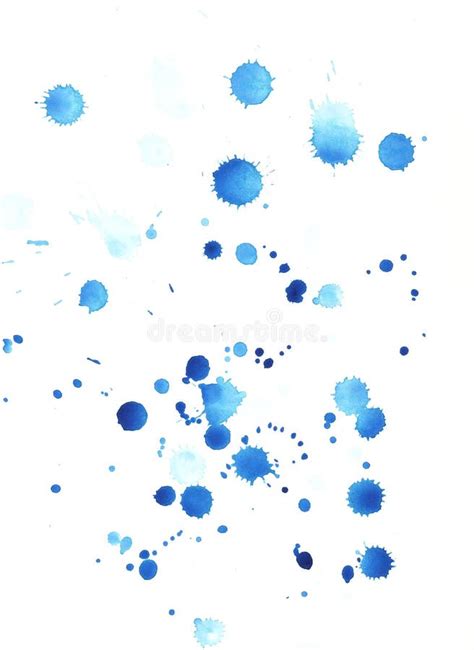 Drops Blue Watercolor Splash Stock Photo Image Of Textured