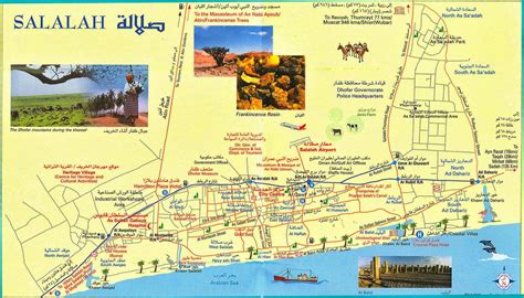Salalah Dhofar Region In Sultanate Of Oman Salalah Dhofar Road Map