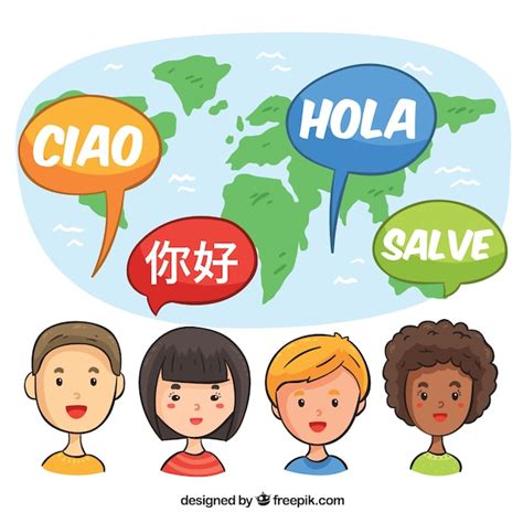 Hand Drawn People Speaking Different Languages Free Vector