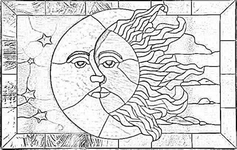 Stained Glass Pattern Sunmoon Stained Glass Patterns Free Stained