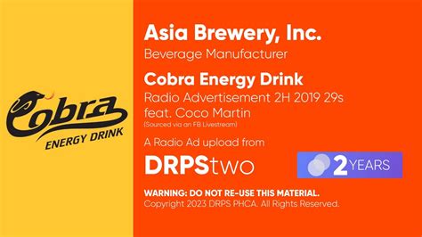 Cobra Energy Drink Radio Ad 2h 2019 29s With Coco Martin Youtube