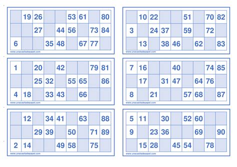 Cartones De Bingo ️ Para Imprimir Gratis