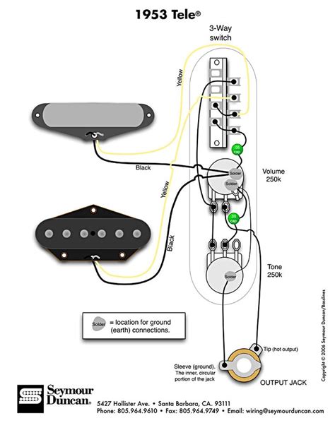 And what is it connected to? 1953 tele Wiring Diagram (seymour duncan) | Telecaster custom, Guitar building, Telecaster