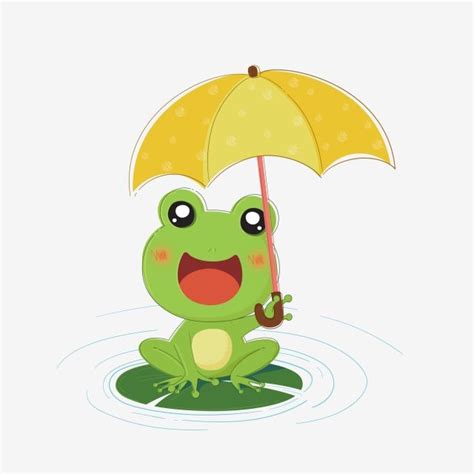 grenouille ai illustration d un parapluie sous la pluie d automne png grenouille clipart