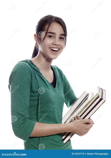 School Girl With Books Stock Image Image Of Classic Notebook 2922775