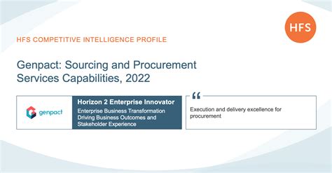 Genpact Sourcing And Procurement Services Capabilities 2022 Hfs