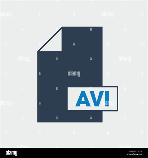 Audio Video Interleaved Avi File Format Icon On Gray Background Stock Vector Image And Art Alamy