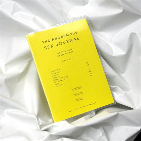 anonymous sex journal vol 4 the solo issue ditto